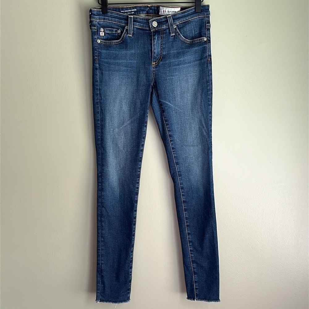 Adriano Goldschmied The Legging Ankle Super Skinny Ankle Stretchy Raw Hem Denim